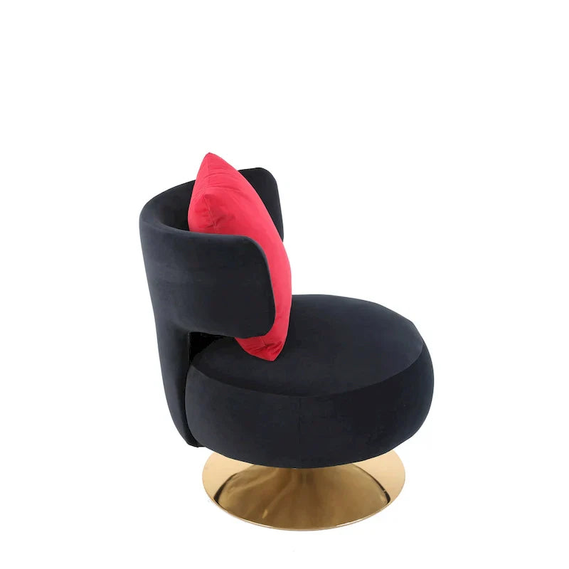 Round Barrel Chair with Fabric and Swivel Design - image 35