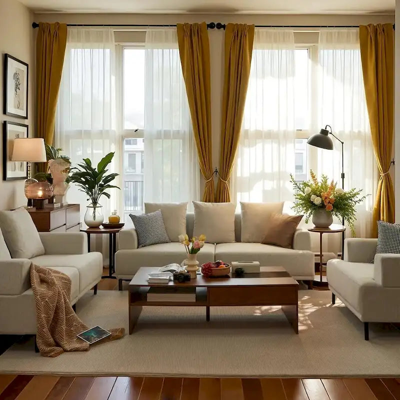 Contemporary Deep Seat Sofa with Cushions, Elevated Legs, Cozy Living Room Seating, Ideal for Apartments - image 4