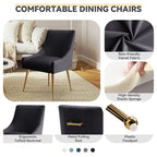 SEYNAR Set of 6 Modern Glam Boucle Velvet Dining or Vanity Chairs with Rear Handle - image 25