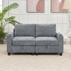Versatile Chenille Storage Loveseat Sofa - image 21