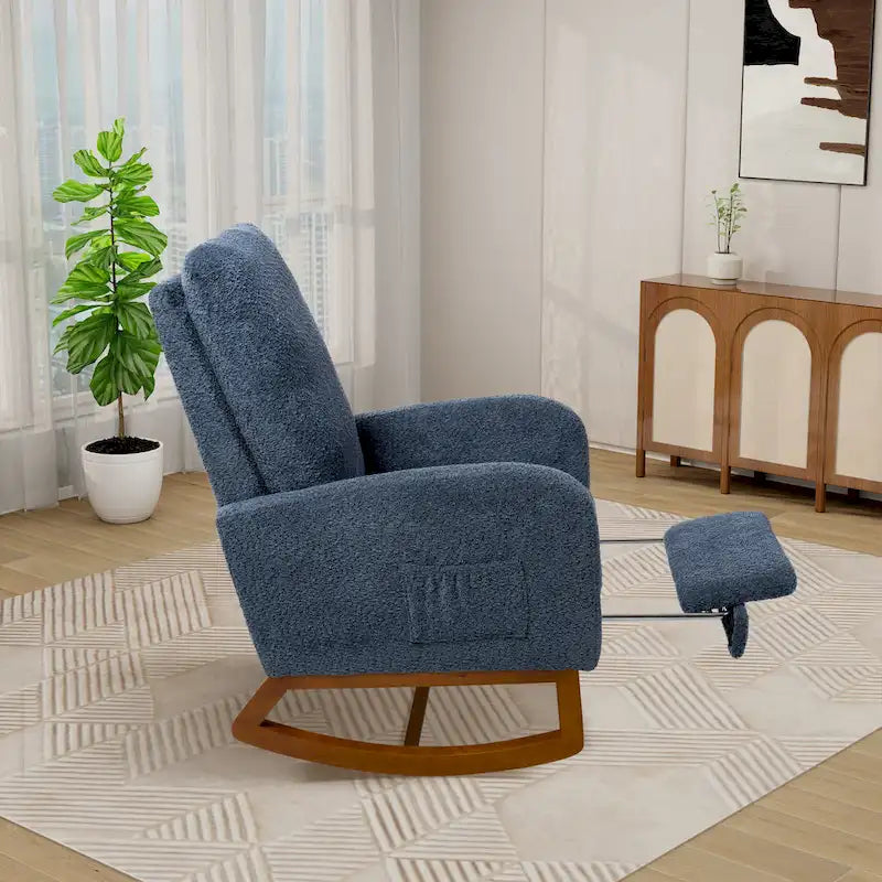 Ergonomic High Back Rocking Chair with Adjustable Footrest - image 20