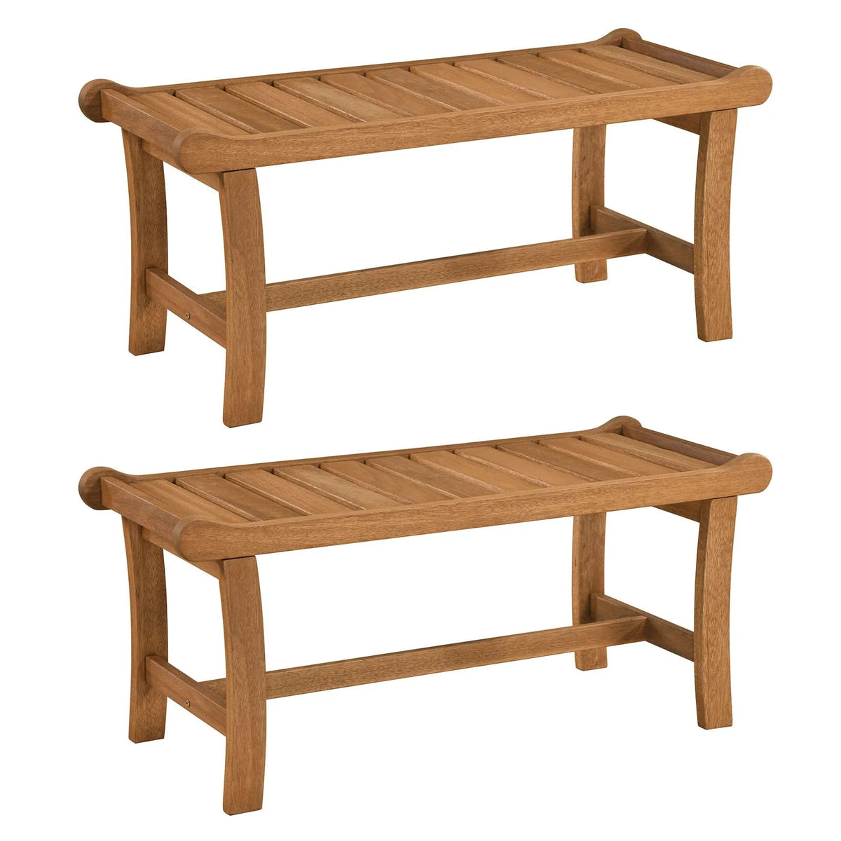 Tangkula 41.5" Patio Backless Bench with Slatted Seat - image 10