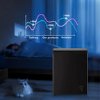 3.6 Cu.ft Chest Mini Freezer with Wheels Deep Freezer for Bulk Storage Top Open Door 2 Removable Baskets 7 Modes Temperature for Home Apartment Kitchen Black - image 2