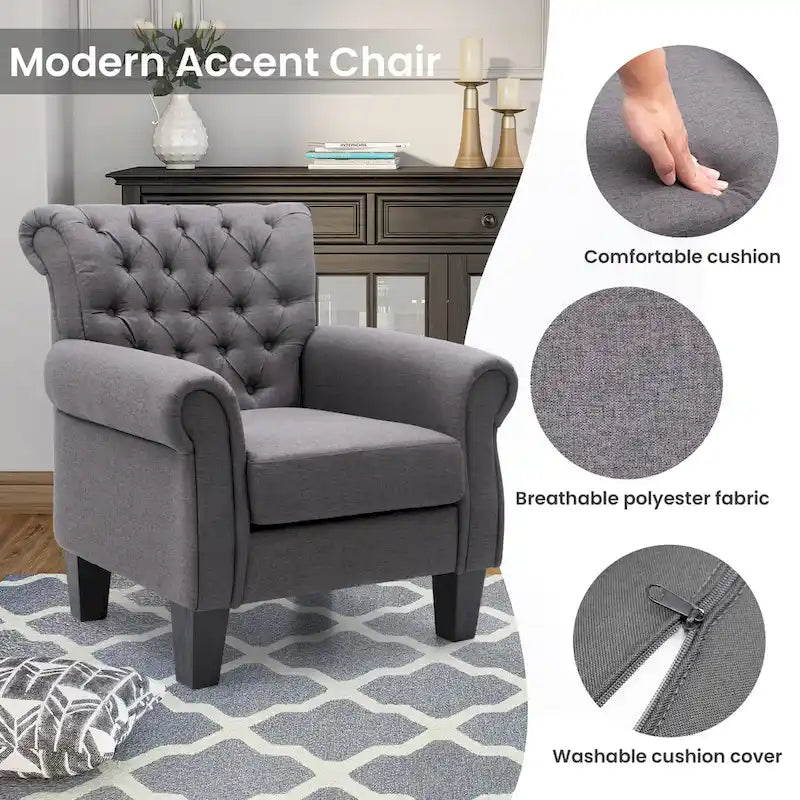 Pellebant Contemporary Club Armchair - Stylish Accent Chair for Living Room - image 16