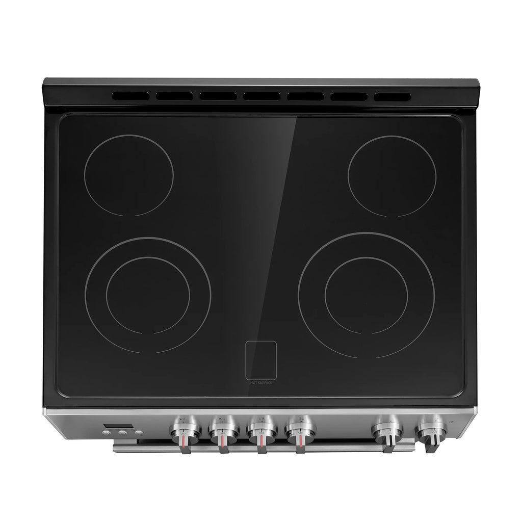 Cosmo 30 in. Stellar Collection 5.0 cu. ft. Electric Range with 4 Burner Glass Cooktop and Convection Oven in Stainless Steel - image 8