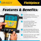 Fieldpiece SM482V Wireless 4-Port SMAN Manifold with Vacuum Gauge - image 2