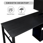 Modern Computer Desk with 5-Tier Shelves – Space-Saving Rotatable Workstation - image 6