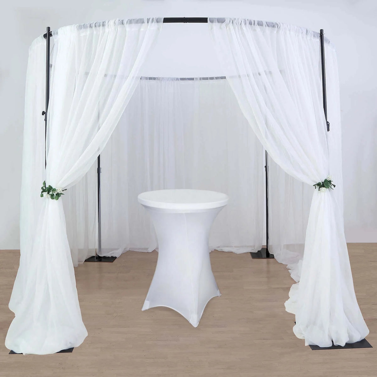 Efavormart 10ft / 4 Post Gold Metal DIY Photography Backdrop Stand, Wedding Arch Canopy Tent - image 13