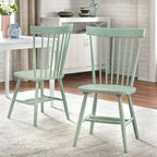 Set of 2 Spindle Back Dining Chairs Solid Rubberwood Farmhouse Style - image 7