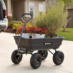 Heavy Duty Poly Utility Dump Wagon Garden Cart w/Pneumatic Tires, 6 Cu Ft - 1200 lb Capacity Outdoor Wheelbarrow for Yard, Landscaping & Gardening, Lawn Tractor or ATV Towable-Gorilla Carts - image 30