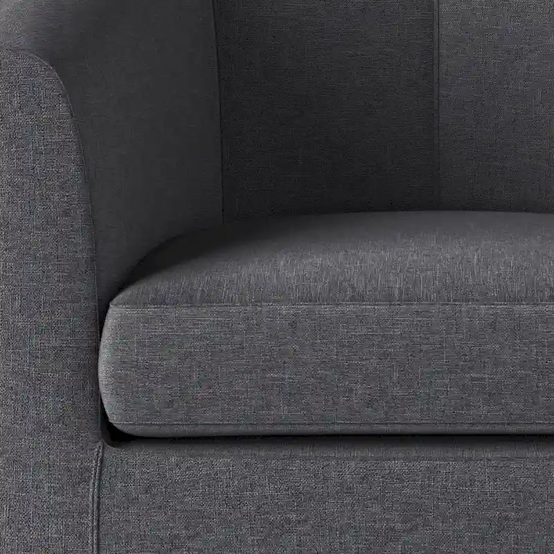 Modern Tub Accent Chair with Upholstered Seat and Wooden Legs - image 25
