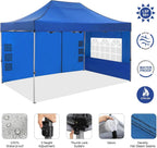 COBIZI 10x20 Heavy Duty Pop up Canopy Tent with 6 sidewalls Easy Up Commercial Outdoor Canopy Wedding Party Tents for Parties All Season Wind & Waterproof Gazebo with Roller Bag,Black(Frame Thickened) - image 200