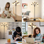 DINGLILIGHTING Floor Lamp Tall for Room: Flexible Gooseneck Floor Lamps Standing for Bedroom Home Office - Modern Floor Lights 5 - Light - image 5