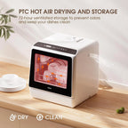 Portable Countertop Dishwashers, Compact Dishwashers with 5 L Built-in Water Tank & Inlet Hose, 5 Washing Programs, Baby Care, Air-Dry Function and LED Light for Small Apartments - image 6