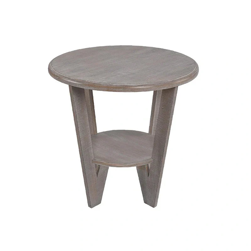 COZAYH Set of 2 Rustic Farmhouse End Tables with Storage Shelf - Vintage Grey French Country Accent Side Tables - image 10