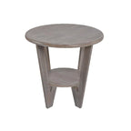 COZAYH Set of 2 Rustic Farmhouse End Tables with Storage Shelf - Vintage Grey French Country Accent Side Tables - image 10