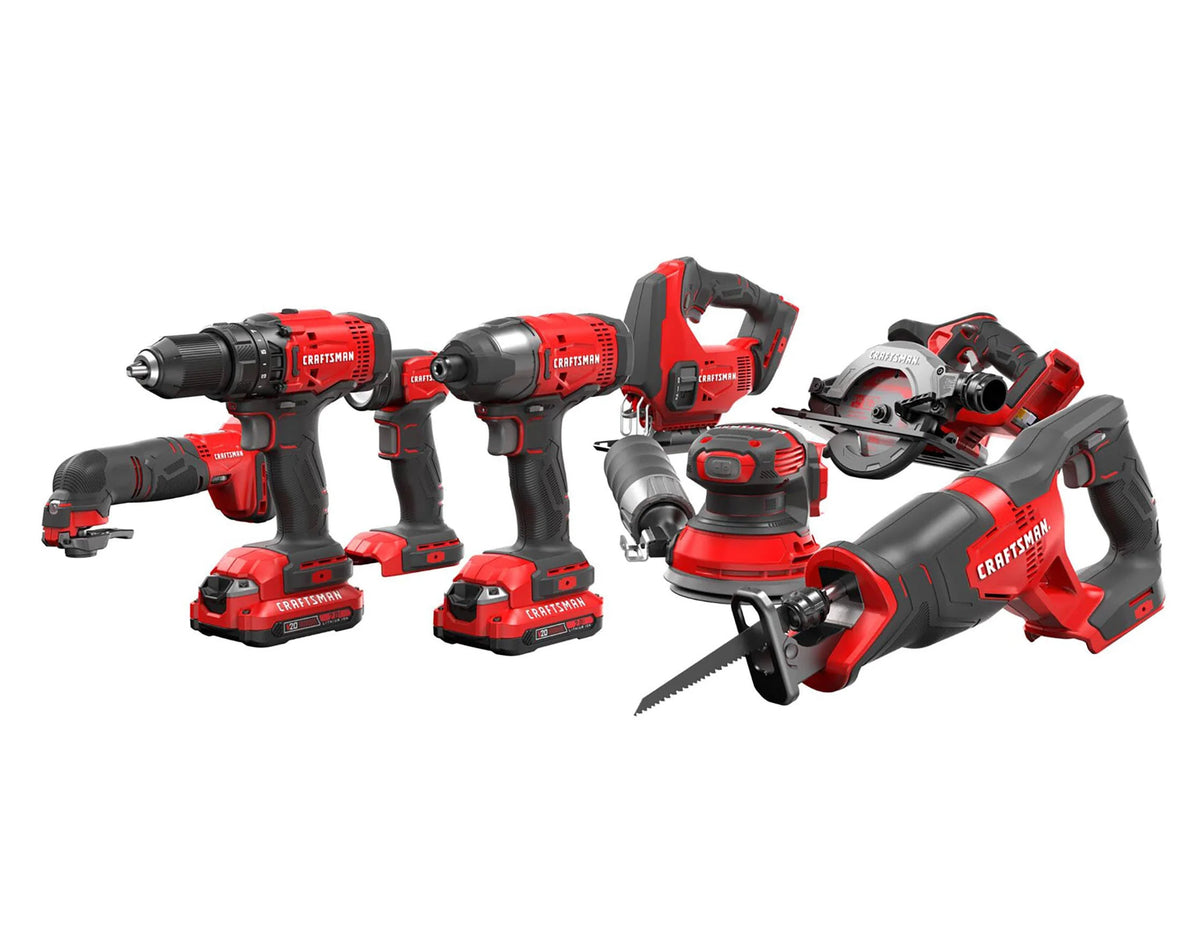 Craftsman 8-Tool Power Tool Combo Kit with Soft Case (2-Batteries Included and Charger Included) - image 1