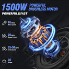 Electric bike Q20, 2000W, 52V, 30-180 miles, all-terrain fat bike for adults - image 7