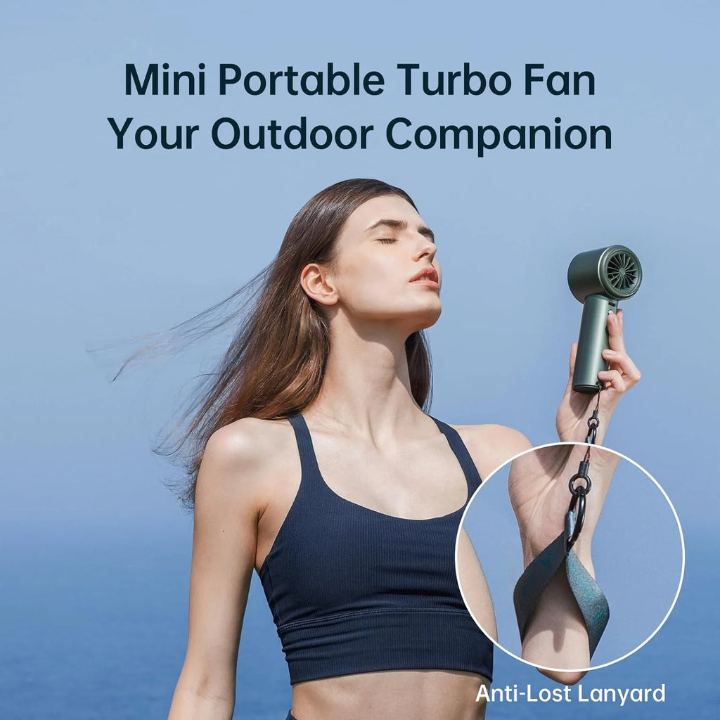 Portable Handheld Fan,Speed(1-100) Adjustable Turbo Mini Fan,5000mAh Battery Rechargeable Personal Fan with Metal Body,Digital Display,Gifts for Women Men Travel/Camping/Outdoor-Grey - image 11