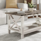 Classic Solid Wood Farmhouse Coffee Table - image 25