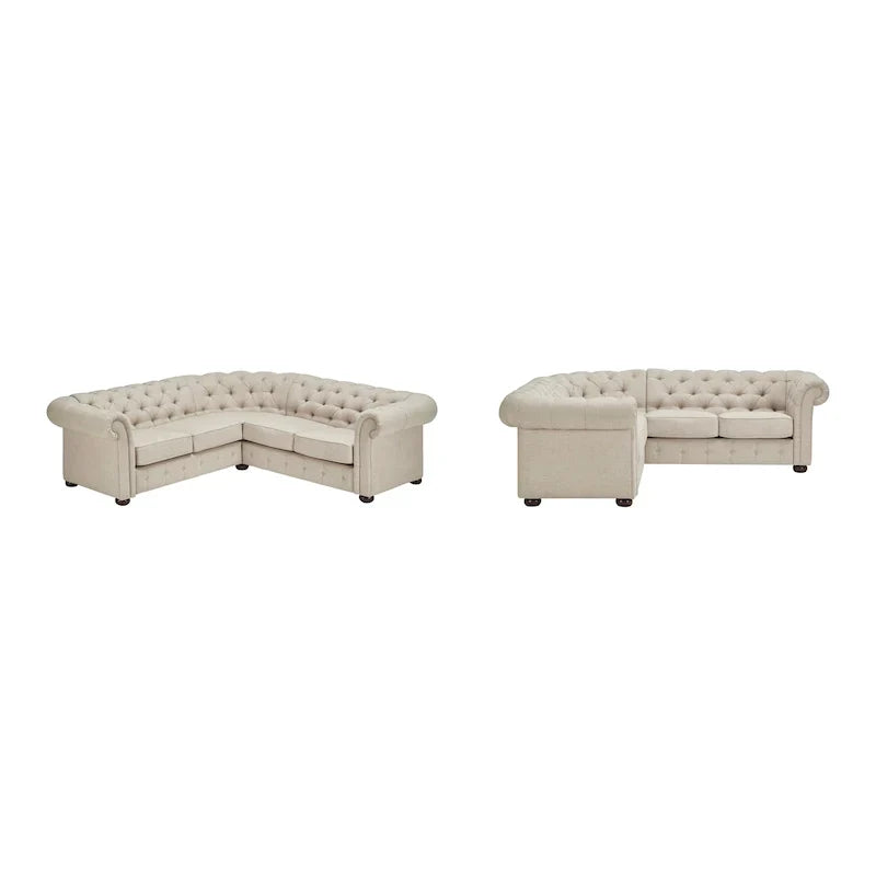 Gdansk 5-Person L-Shaped Chesterfield Sectional Sofa - image 2