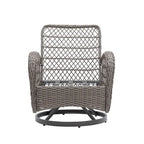 3 Pieces Outdoor Swivel Rocker Patio Chairs, 360 Degree Rocking Patio Conversation Set - image 13