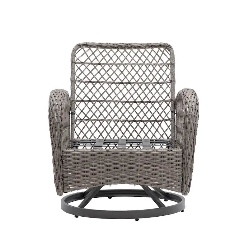 3 Pieces Outdoor Swivel Rocker Patio Chairs, 360 Degree Rocking Patio Conversation Set - image 13
