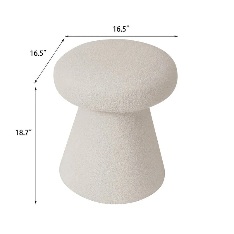 Adeco Large Soft Mushroom Ottoman - Versatile Foot Stool for Living Room and Bedroom - image 34