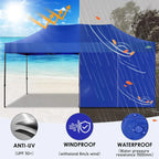 COBIZI 10x20 Heavy Duty Pop up Canopy Tent with 6 sidewalls Easy Up Commercial Outdoor Canopy Wedding Party Tents for Parties All Season Wind & Waterproof Gazebo with Roller Bag,Black(Frame Thickened) - image 180