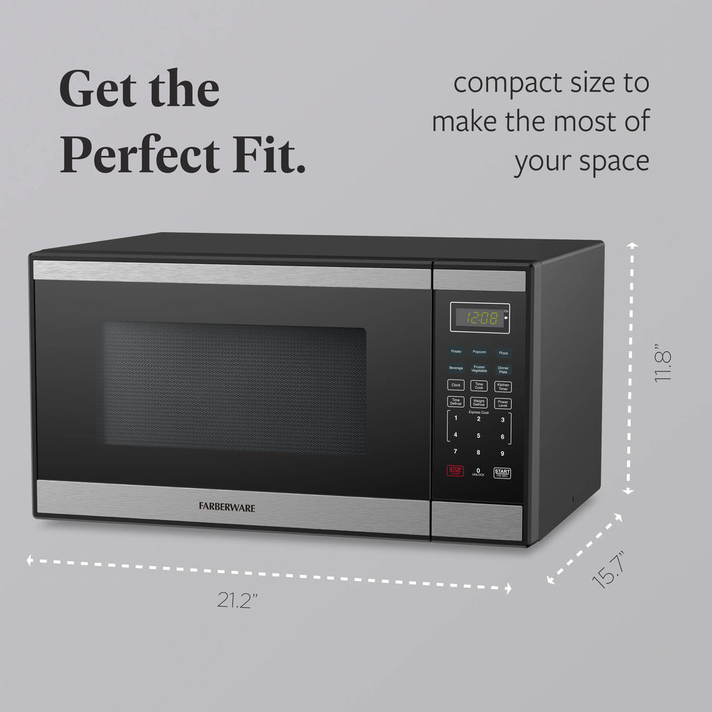 Farberware FMGZ09BKA 0.9 Cu. Ft. Microwave Oven, 900W, Digital Control, LED Display, 6 Cooking Presets, Black - image 40