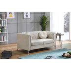 Velvet Button-Tufted Pompano Loveseat - image 41