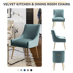 SEYNAR Set of 4 Modern Glam Boucle Velvet Dining or Vanity Chairs with Rear Handle - image 35