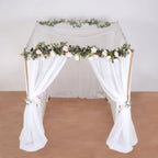 Efavormart 10ft / 4 Post Gold Metal DIY Photography Backdrop Stand, Wedding Arch Canopy Tent - image 10