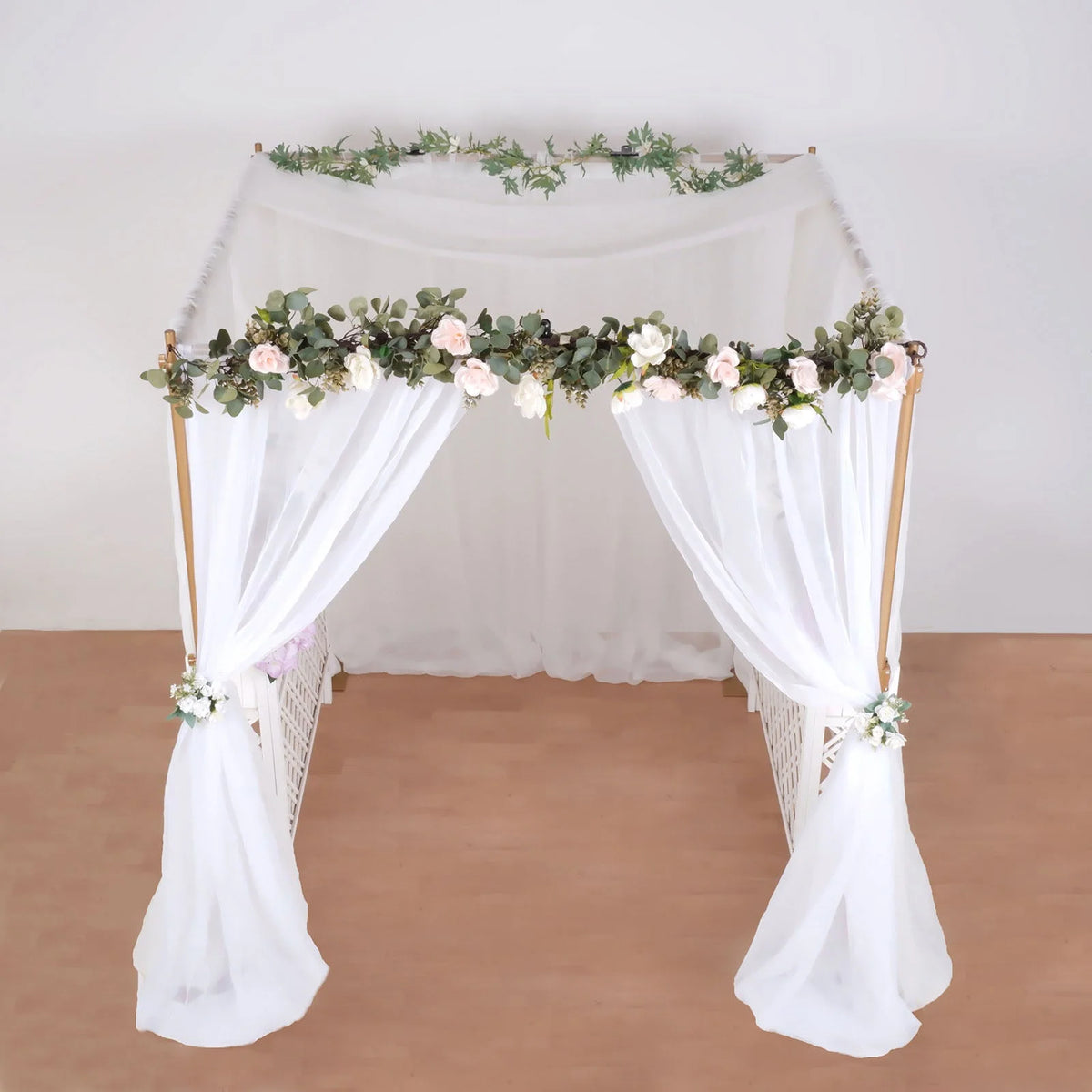 Efavormart 10ft / 4 Post Gold Metal DIY Photography Backdrop Stand, Wedding Arch Canopy Tent - image 10