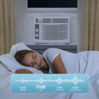 5000 BTU Window Air Conditioner Easy Cool - Capable of Cooling up to 150 Sq Ft. 2 Fan Speeds, 4 - Way Air Direction - image 4