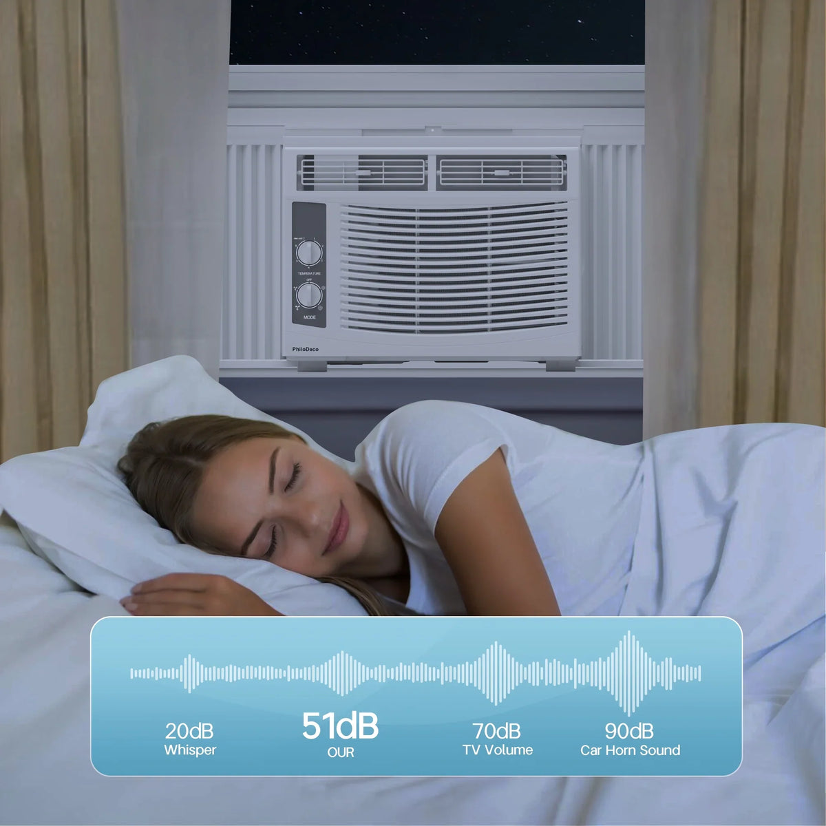5000 BTU Window Air Conditioner Easy Cool - Capable of Cooling up to 150 Sq Ft. 2 Fan Speeds, 4 - Way Air Direction - image 4