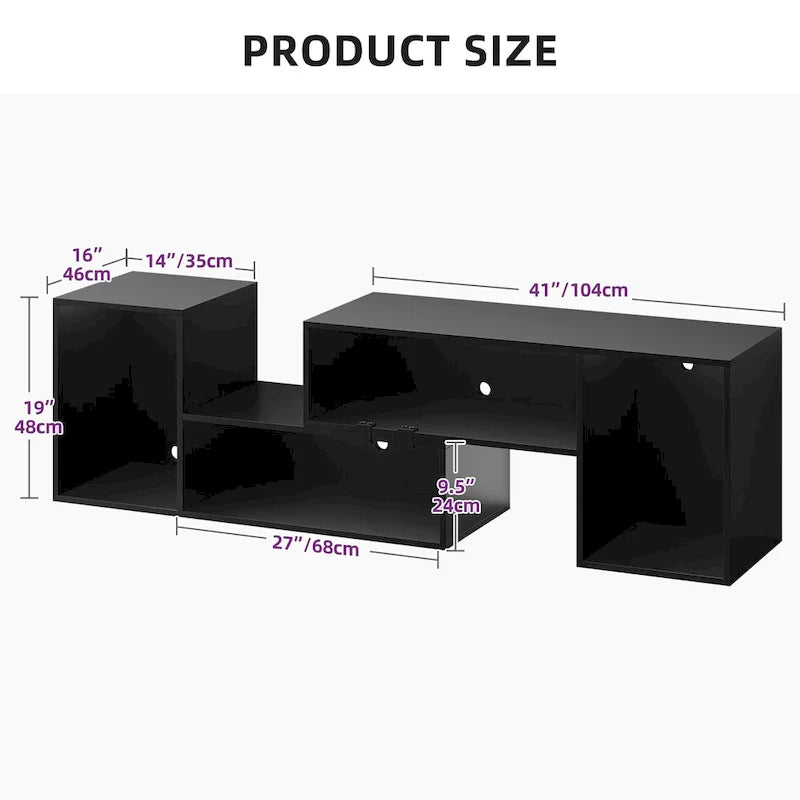 Modern Modular TV Stand with LED Lighting & Open Storage - image 30