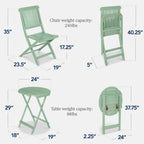 Best Choice Products 3-Piece Acacia Wood Bistro Set, Folding Patio Furniture w/ 2 Chairs, Table - Natural - image 24
