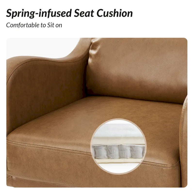 HULALA HOME Pete Adjustable Height Faux Leather Swivel Executive Chair with Tilt Mechanism - image 17