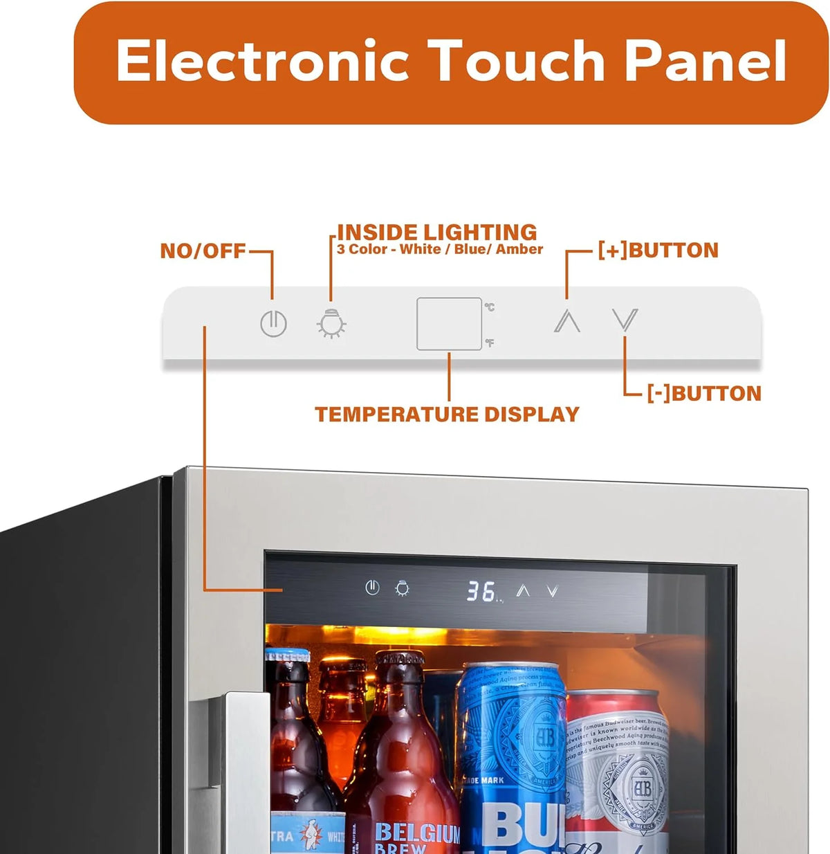 24'' Wine Cooler Refrigerator - 46 Bottle Wine Fridge Dual Zone with Modern Touch Intelligent Digital 40°-65°F Low Noise, Built in or Freestanding Wine Cooler for Home and Kitchen - image 19
