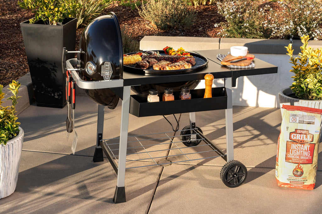 Expert Grill Kettle Cart with Pizza Accessories and Warming Rack - image 35