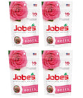 Jobes vznmYB Rose Fertilizer Spikes 9-12-9 Time Release Fertilizer for All Flowering Shrubs 10 Spikes (4 Pack) - image 1