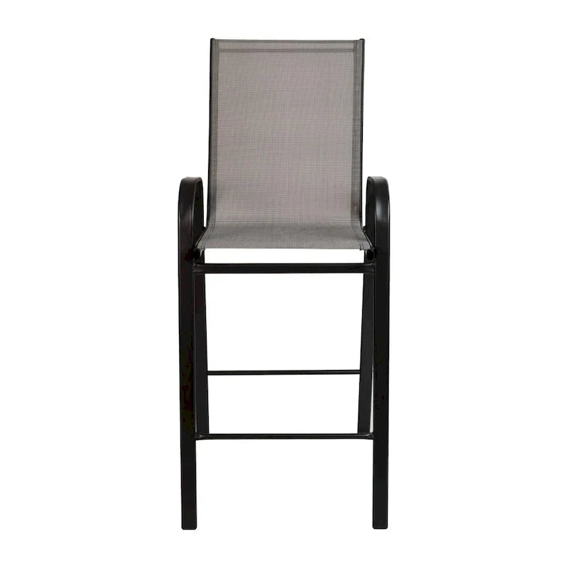 Set of 4 Outdoor Barstools with Flexible Comfort Material - Patio Seating - image 28