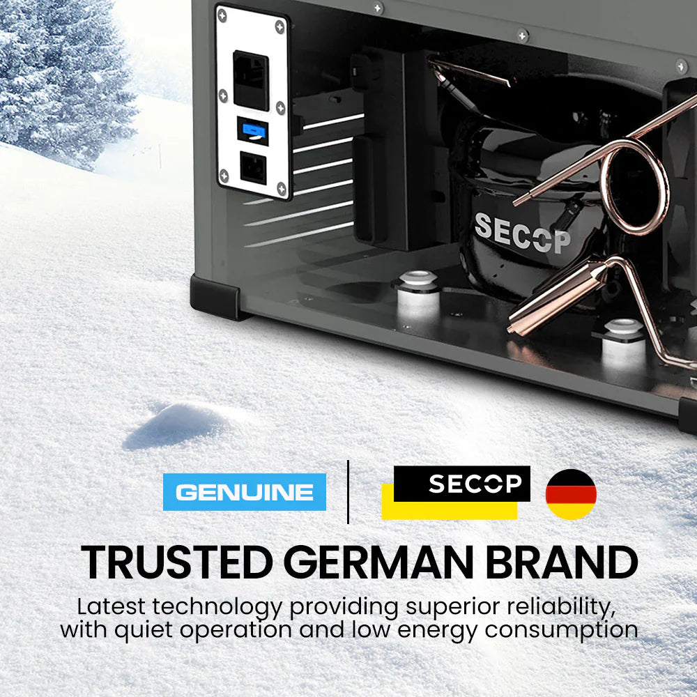 GECKO 75L Dual Zone Portable Fridge / Freezer, SECOP German Brand Compressor, for Camping, Car, Caravan - image 2