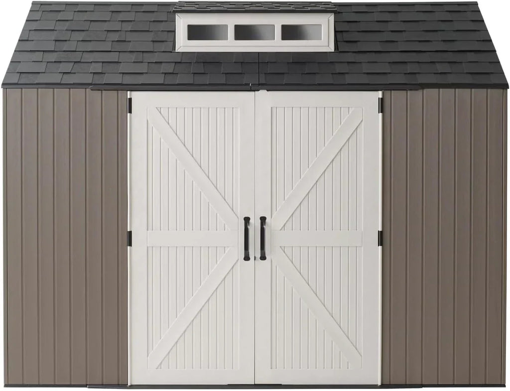 Rubbermaid Resin Outdoor Storage Shed With Floor Weather Resistant Gray Organization for Home - image 8