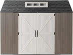 Rubbermaid Resin Outdoor Storage Shed With Floor Weather Resistant Gray Organization for Home - image 8
