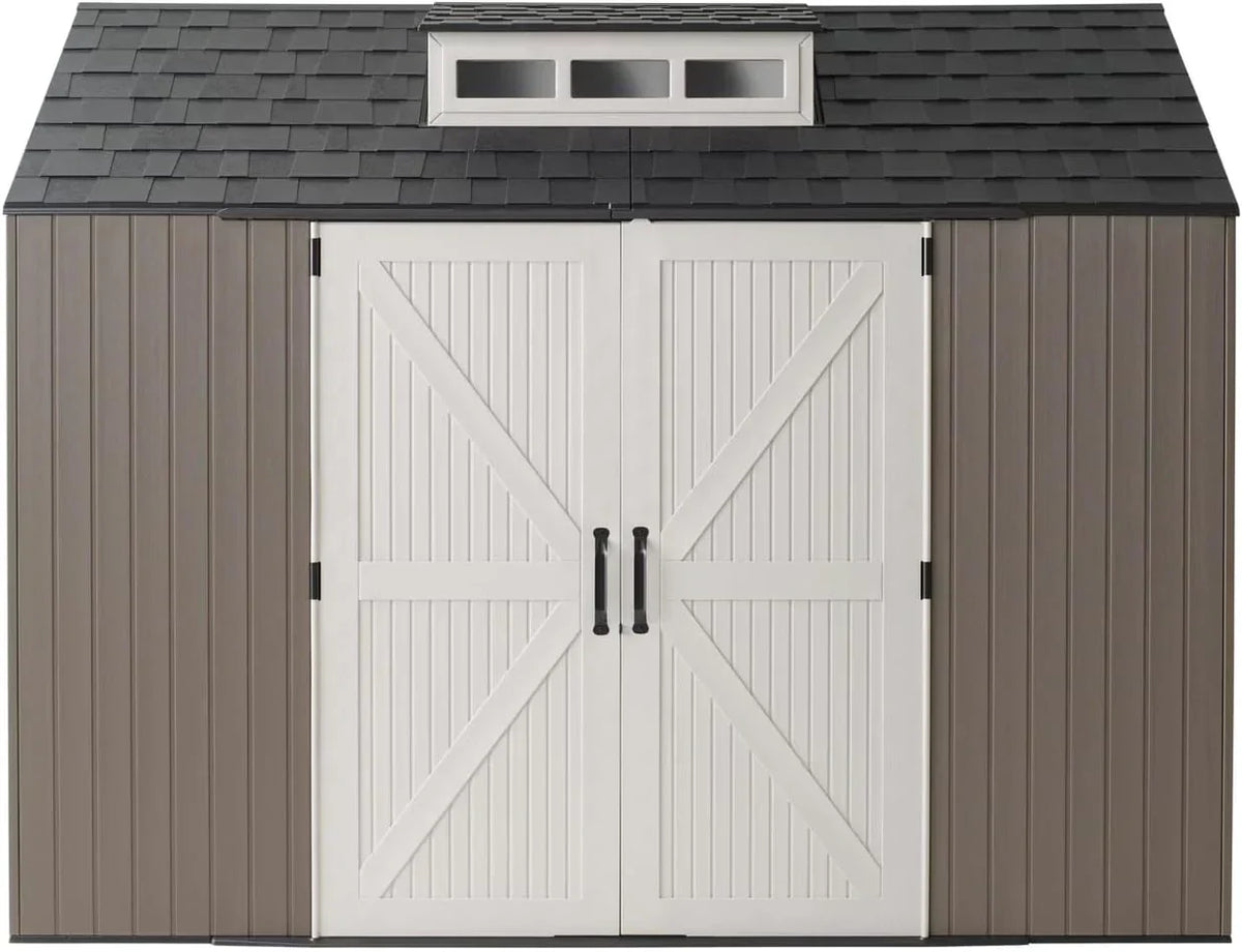 Rubbermaid Resin Outdoor Storage Shed With Floor Weather Resistant Gray Organization for Home - image 8