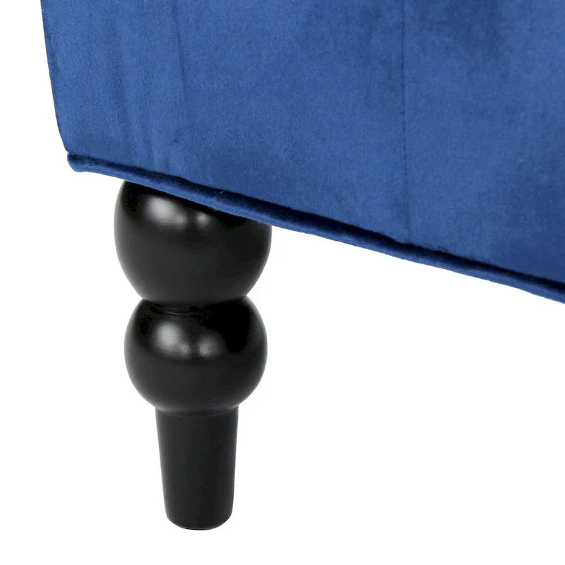 Christopher Knight Home Leora Contemporary Glam Tufted Velvet Wingback Loveseat - image 15