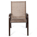Costway Set of 4 Patio Chairs with Armrests for Garden and Deck - View Details - image 17