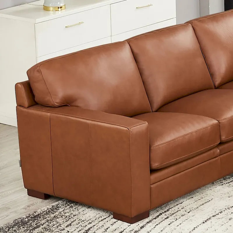 Hydeline Dillon Right-Facing Sectional Sofa with Chaise in Top Grain Leather - image 12